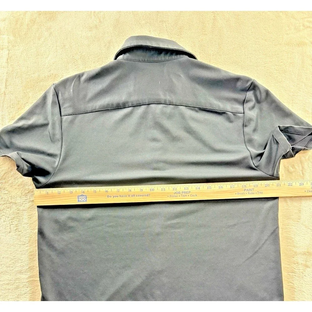 Bylt Premium Basics Executive Fit Short Sleeve Button Up Men's Size M Black - Picture 5 of 6